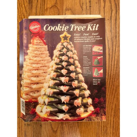 NOS VTG Wilton Christmas Cookie Tree Kit Open Box Complete Set 1994 Baking - Picture 2 of 14